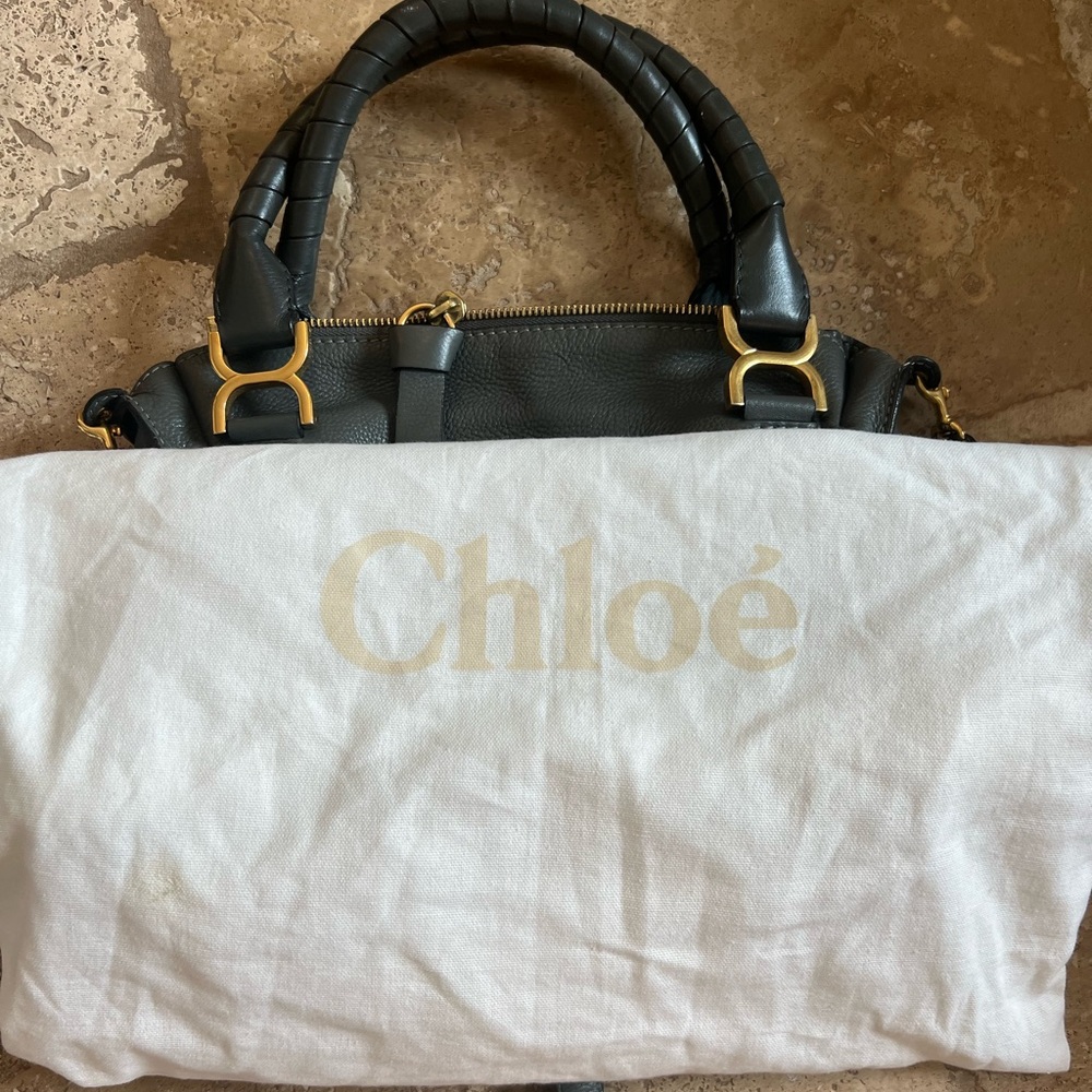 Chloe “Marcie” satchel bag in grey. Beautiful bag, excellent used condition! - Picture 15 of 15